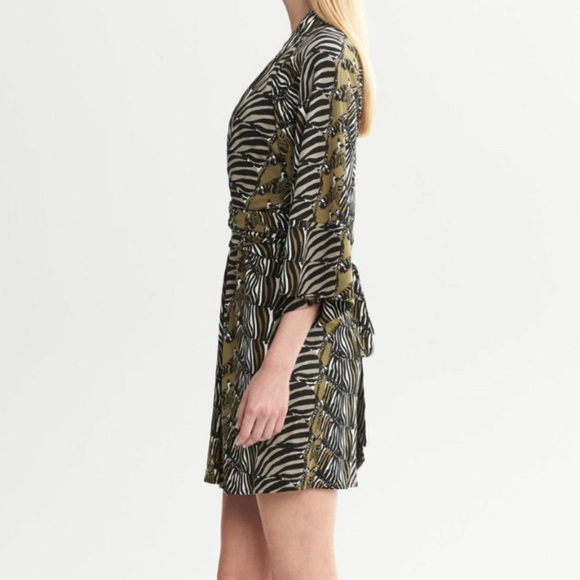 BANANA REPUBLIC Issa London Collection Zebra Kimono Dress Size 0 Limited Edition - Picture 5 of 8